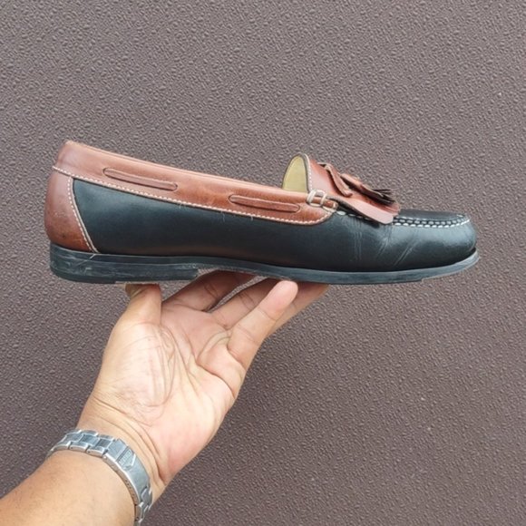 Cole Haan Country Black Brown Kiltie Pinch Tassel Loafers shoes Men\'s US 11 D main image 11